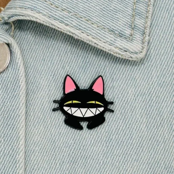 ✨The Legend of LUOXIAOHEI Luo Xiaohei Hei Black Cat Metal Brooch Enamel Pin New✨ - Picture 1 of 5